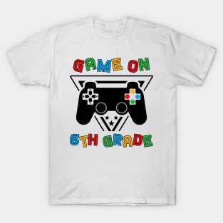 Back To School Game On 6th Grade Funny Gamer Kids Boys T-Shirt